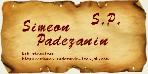 Simeon Padežanin vizit kartica